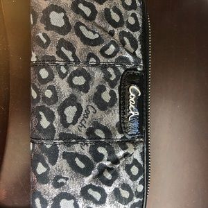 Leopard coach wallet